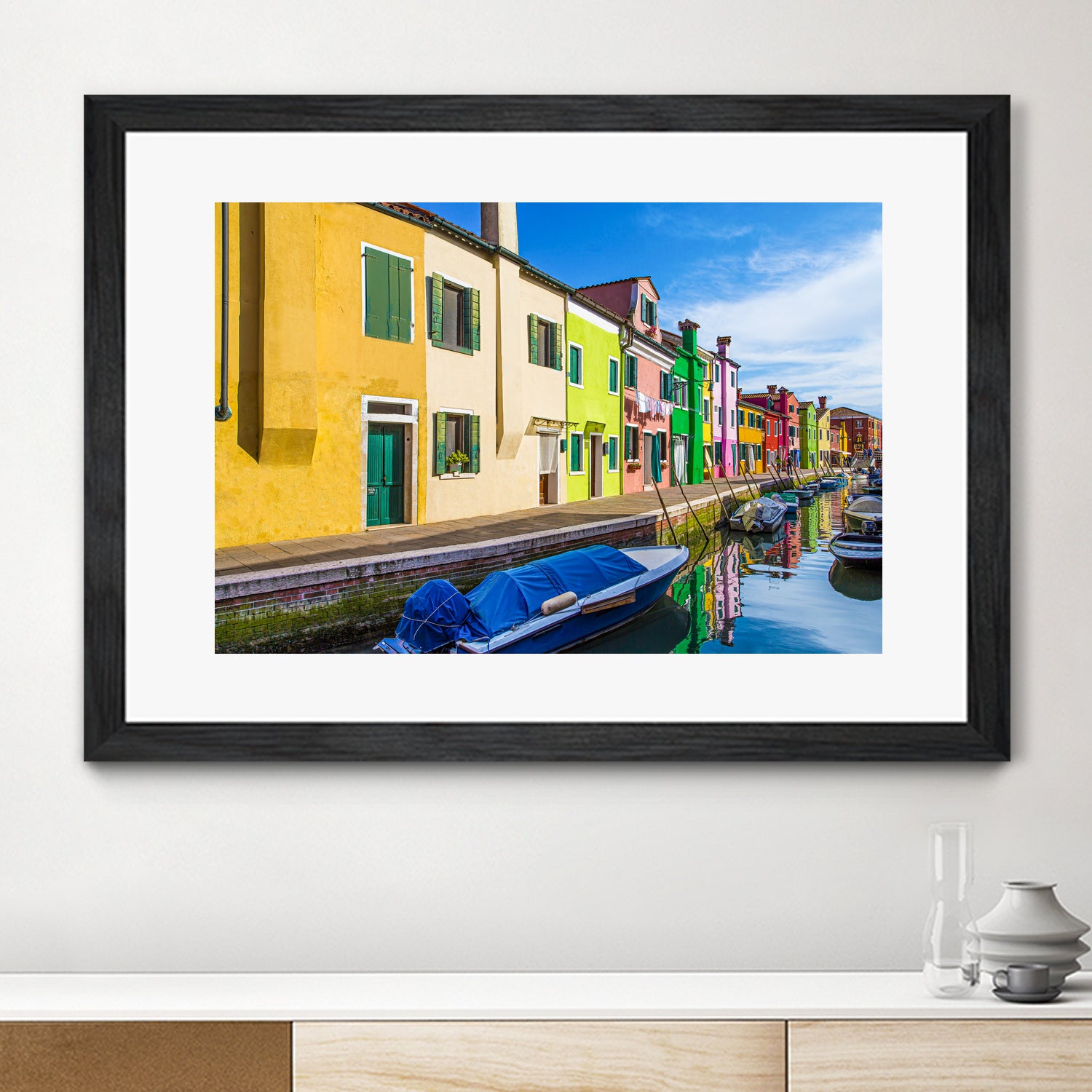 Boats in Burano by Darryl Brooks on GIANT ART - blue photo illustration