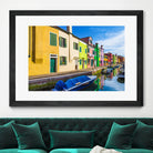 Boats in Burano by Darryl Brooks on GIANT ART - blue photo illustration