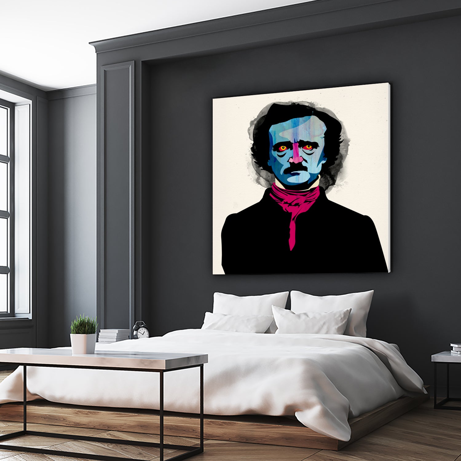 Edgar Allan Poe by Alvaro Tapia on GIANT ART - blue digital painting