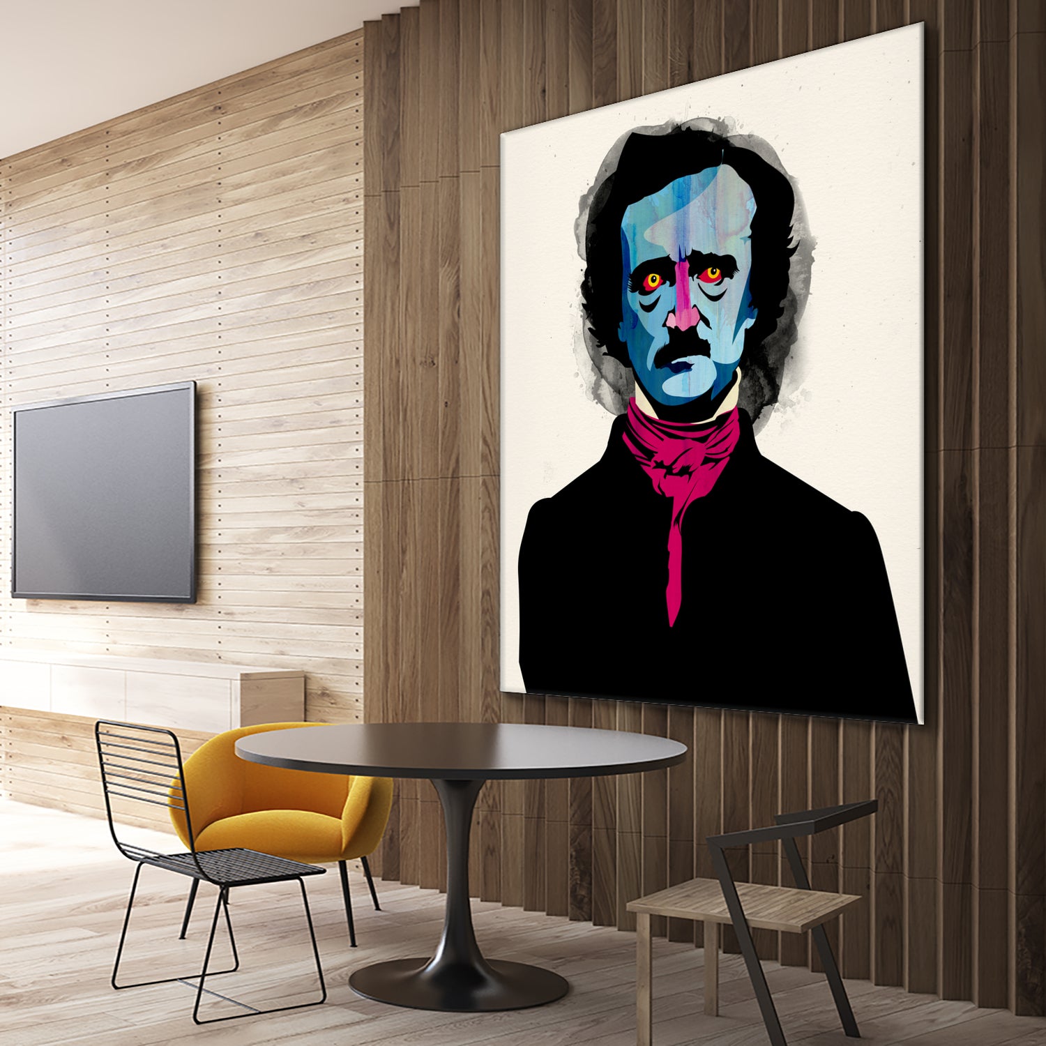 Edgar Allan Poe by Alvaro Tapia on GIANT ART - blue digital painting