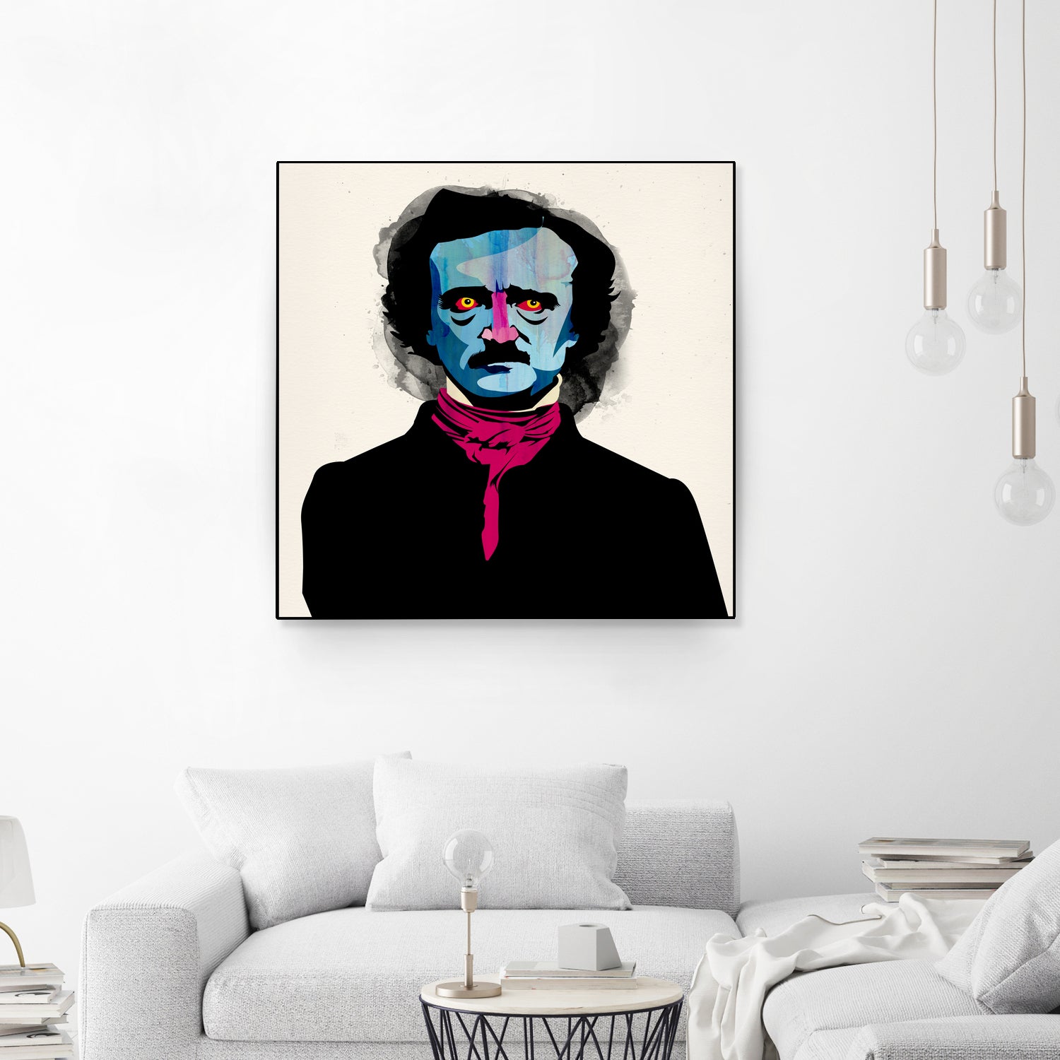 Edgar Allan Poe by Alvaro Tapia on GIANT ART - blue digital painting