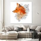 Watercolor Fox by Greta Berlin on GIANT ART - orange digital drawing