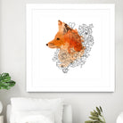 Watercolor Fox by Greta Berlin on GIANT ART - orange digital drawing