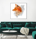 Watercolor Fox by Greta Berlin on GIANT ART - orange digital drawing