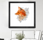 Watercolor Fox by Greta Berlin on GIANT ART - orange digital drawing