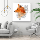 Watercolor Fox by Greta Berlin on GIANT ART - orange digital drawing