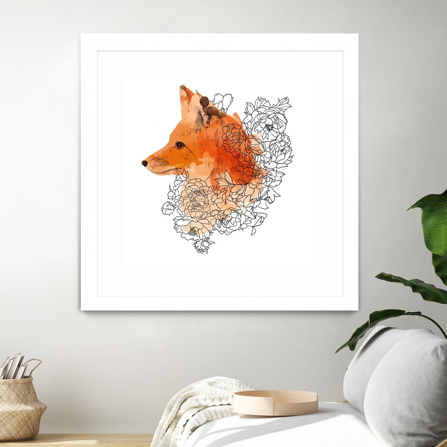 Watercolor Fox by Greta Berlin on GIANT ART - orange digital drawing