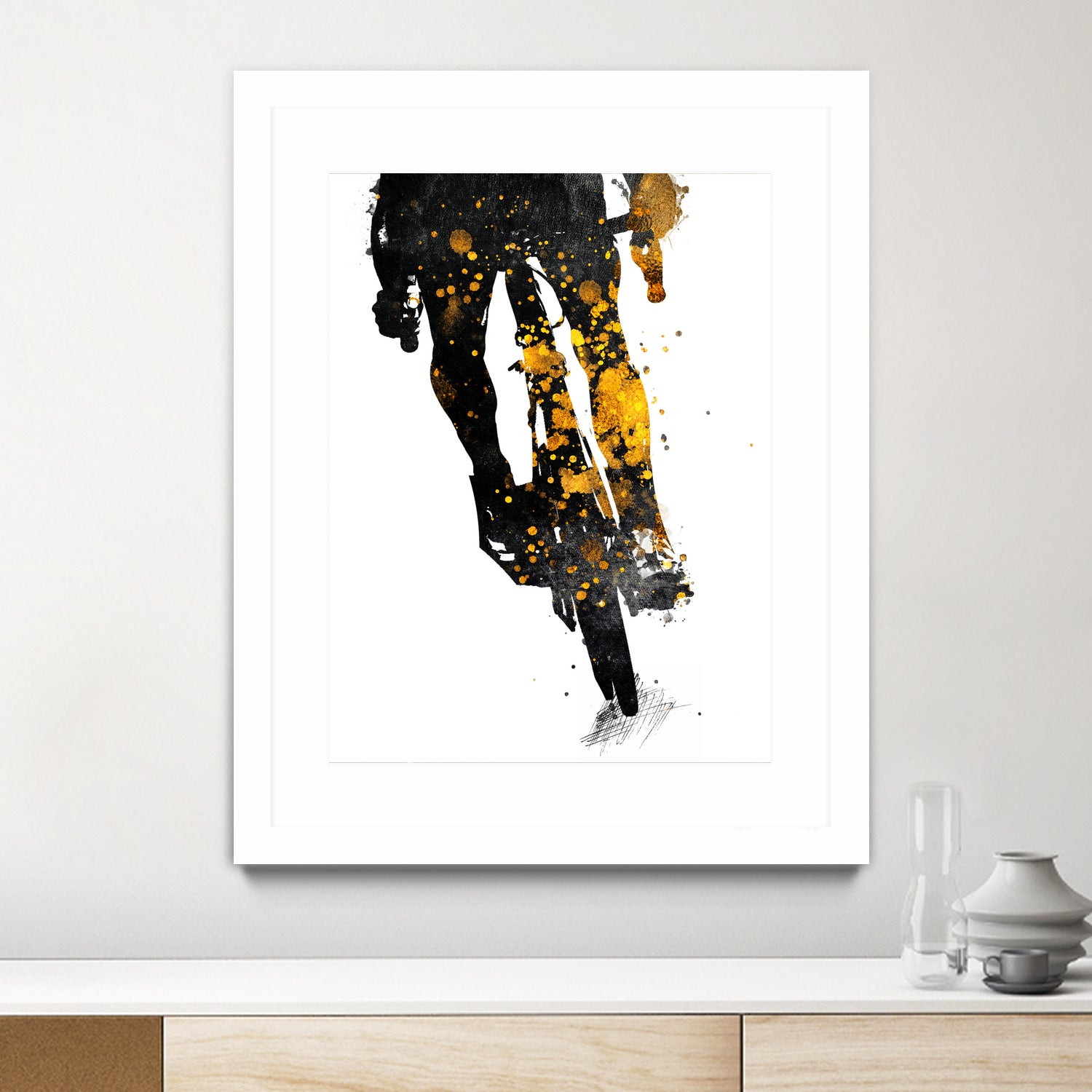 Cycling Bike sport art #cycling #sport by Justyna Jaszke on GIANT ART - black digital painting