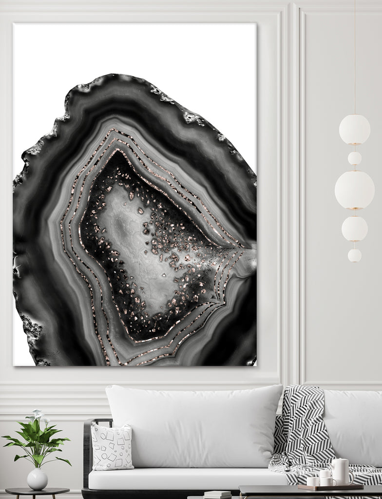 Agate Rose Gold Glitter Glam #5 #gem #decor #art by Anita & Bella Jantz on GIANT ART - gray photo illustration