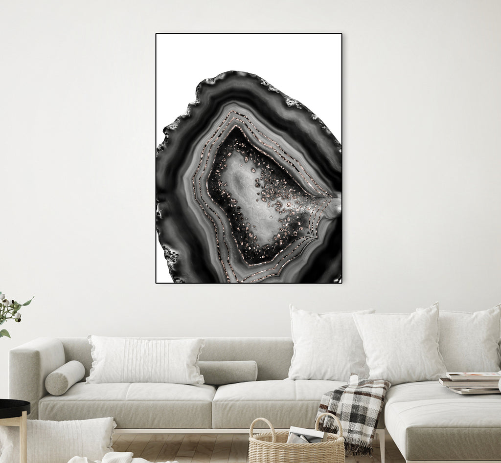 Agate Rose Gold Glitter Glam #5 #gem #decor #art by Anita & Bella Jantz on GIANT ART - gray photo illustration