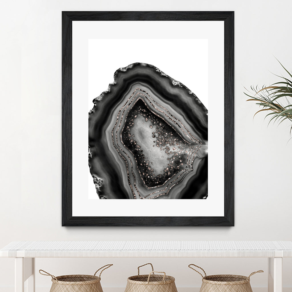 Agate Rose Gold Glitter Glam #5 #gem #decor #art by Anita & Bella Jantz on GIANT ART - gray photo illustration