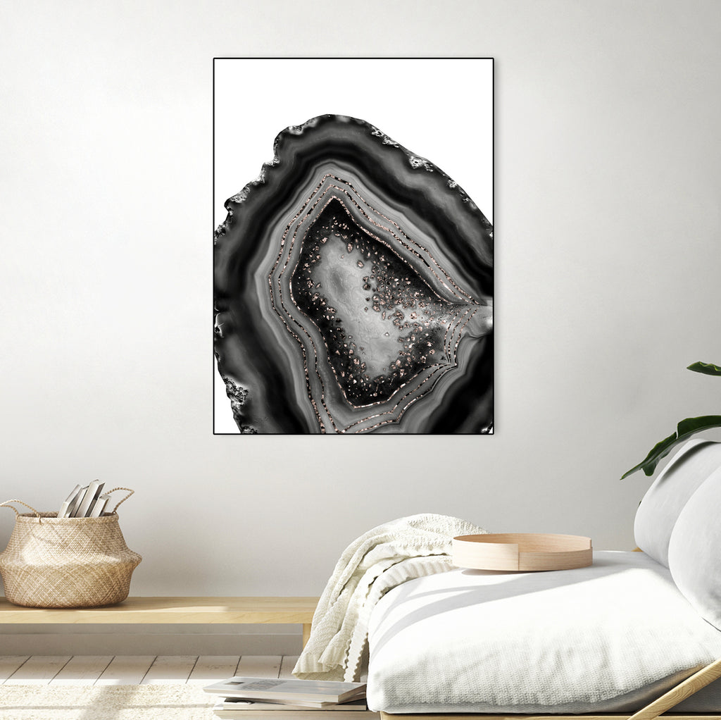 Agate Rose Gold Glitter Glam #5 #gem #decor #art by Anita & Bella Jantz on GIANT ART - gray photo illustration