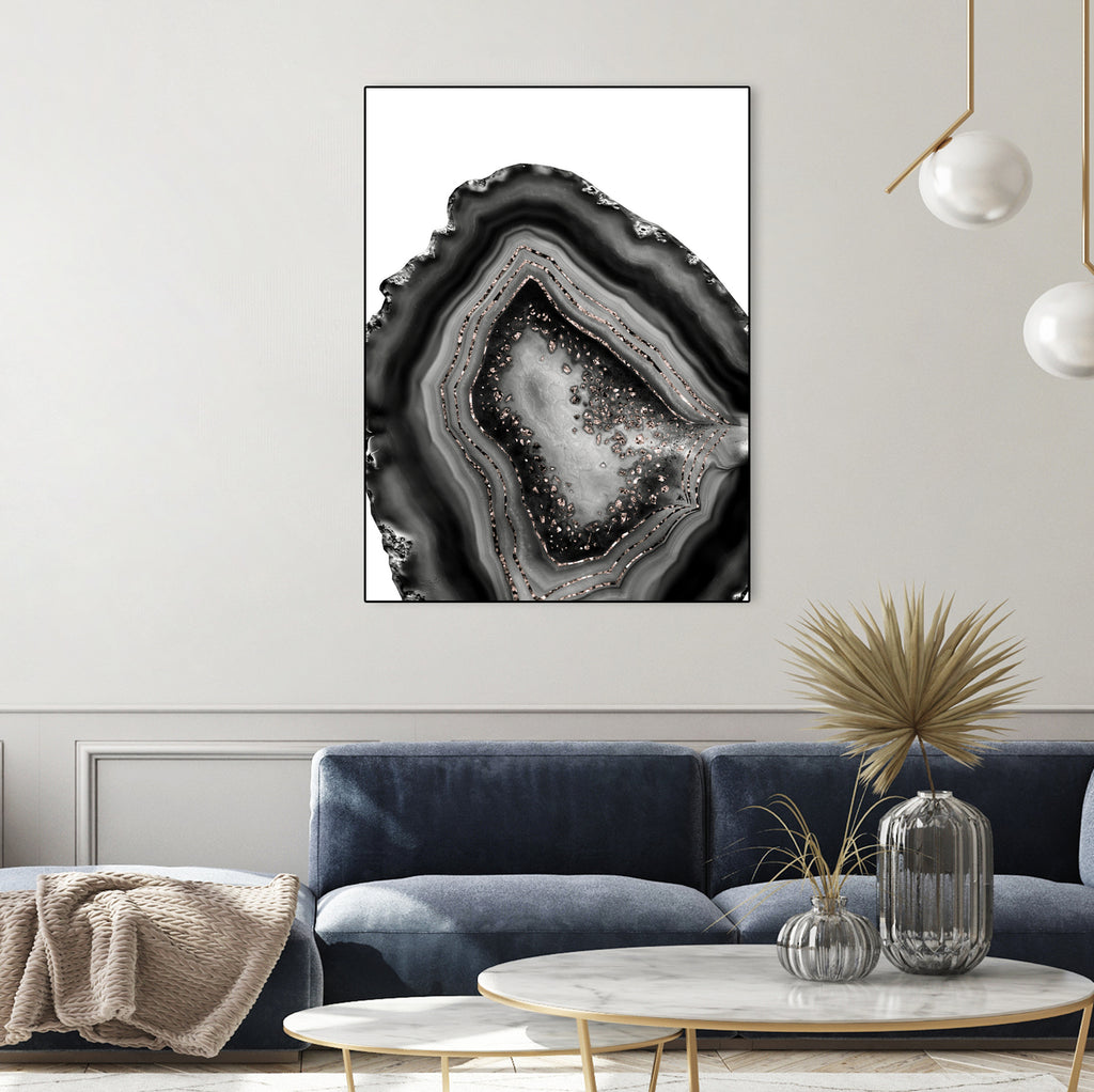 Agate Rose Gold Glitter Glam #5 #gem #decor #art by Anita & Bella Jantz on GIANT ART - gray photo illustration