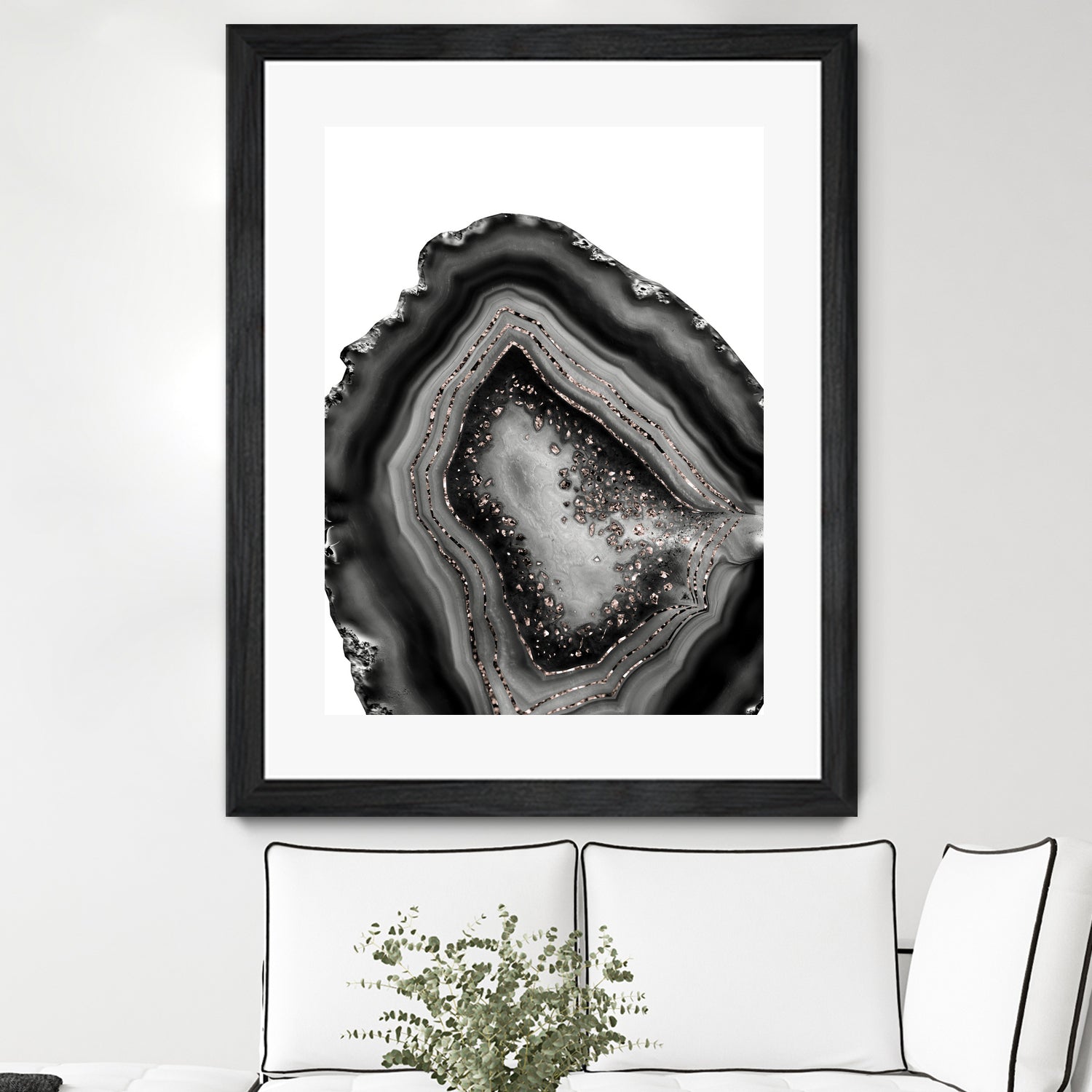 Agate Rose Gold Glitter Glam #5 #gem #decor #art by Anita & Bella Jantz on GIANT ART - gray photo illustration