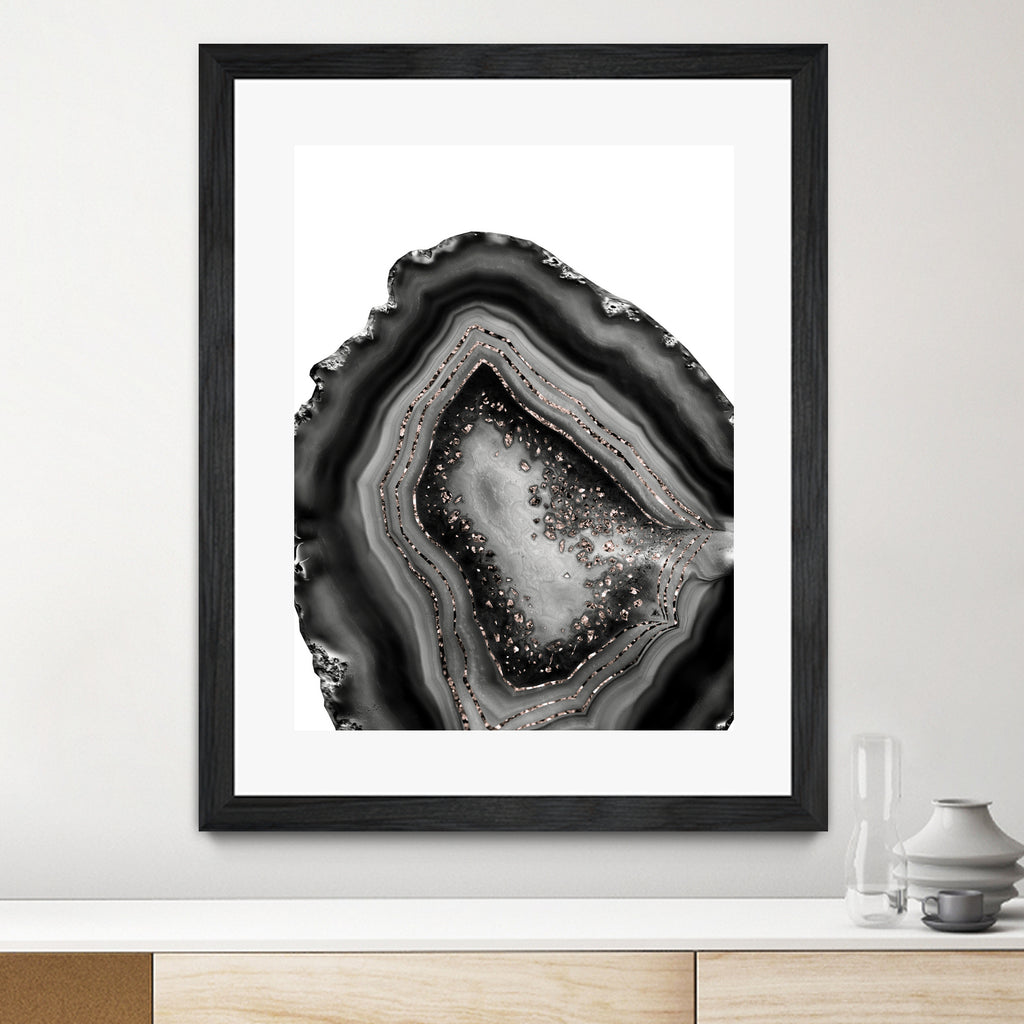 Agate Rose Gold Glitter Glam #5 #gem #decor #art by Anita & Bella Jantz on GIANT ART - gray photo illustration