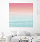 Touching Watercolor Abstract Beach Dream #1 #painting #decor by Anita & Bella Jantz on GIANT ART - orange digital painting