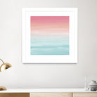 Touching Watercolor Abstract Beach Dream #1 #painting #decor by Anita & Bella Jantz on GIANT ART - orange digital painting