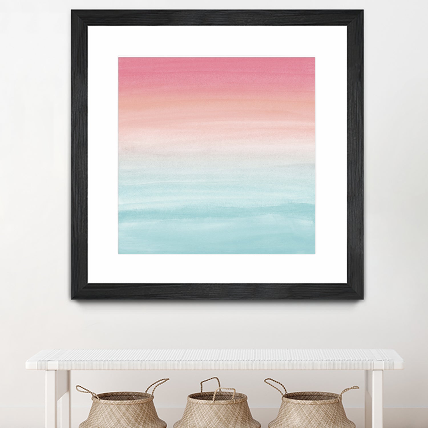 Touching Watercolor Abstract Beach Dream #1 #painting #decor by Anita & Bella Jantz on GIANT ART - orange digital painting