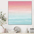 Touching Watercolor Abstract Beach Dream #1 #painting #decor by Anita & Bella Jantz on GIANT ART - orange digital painting