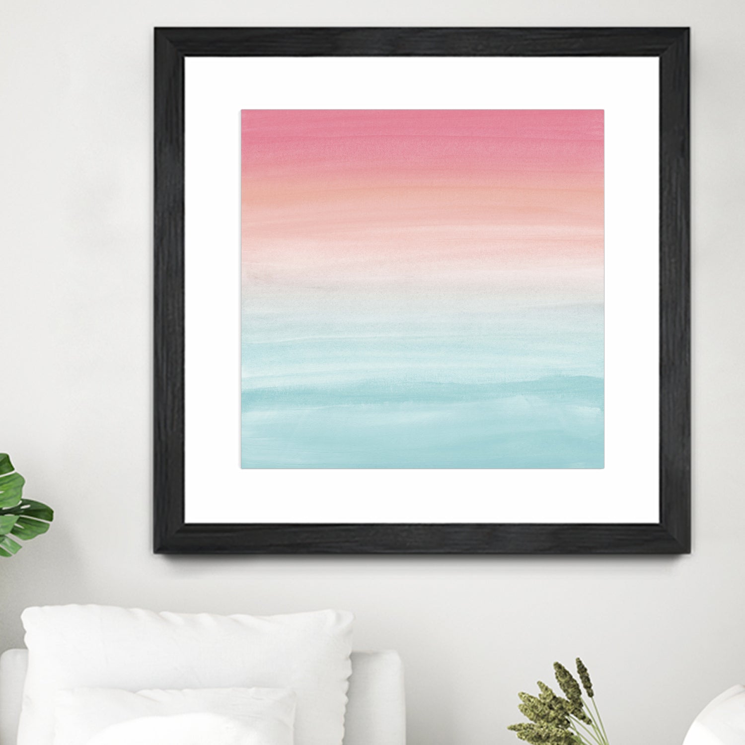 Touching Watercolor Abstract Beach Dream #1 #painting #decor by Anita & Bella Jantz on GIANT ART - orange digital painting