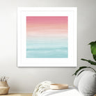 Touching Watercolor Abstract Beach Dream #1 #painting #decor by Anita & Bella Jantz on GIANT ART - orange digital painting