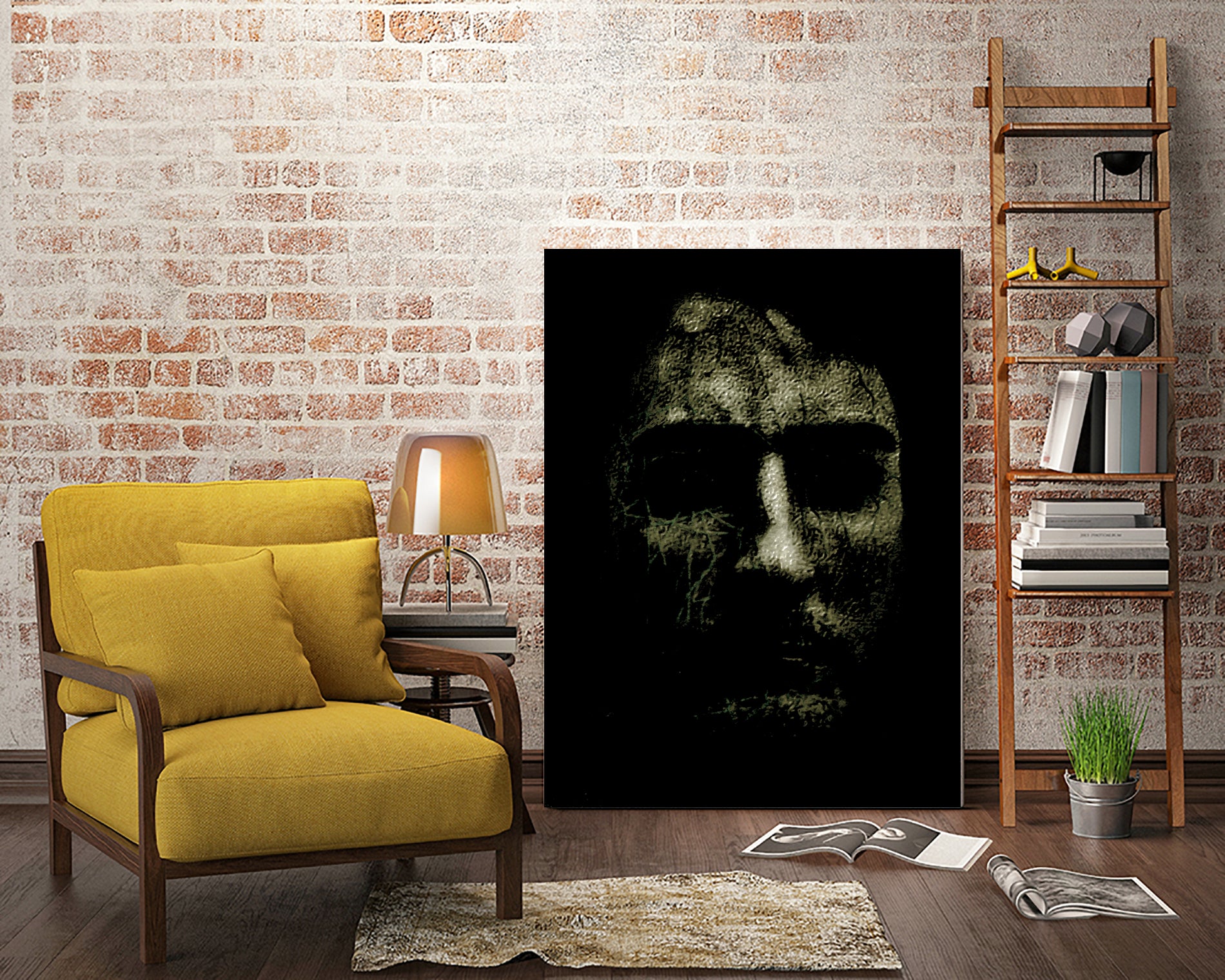 Creepy Halloween Human Head Artwork by Daniel Ferreira-Leites on GIANT ART - black photo manipulation