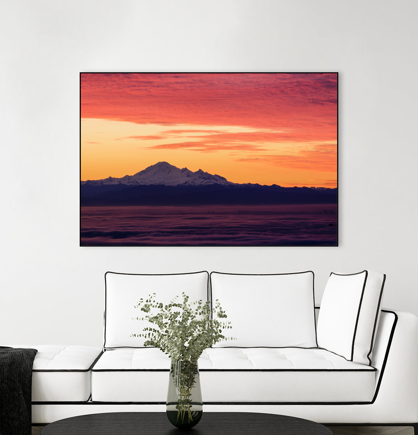 Mt. Baker Sunrise by Julian Russell on GIANT ART - yellow processing/programming