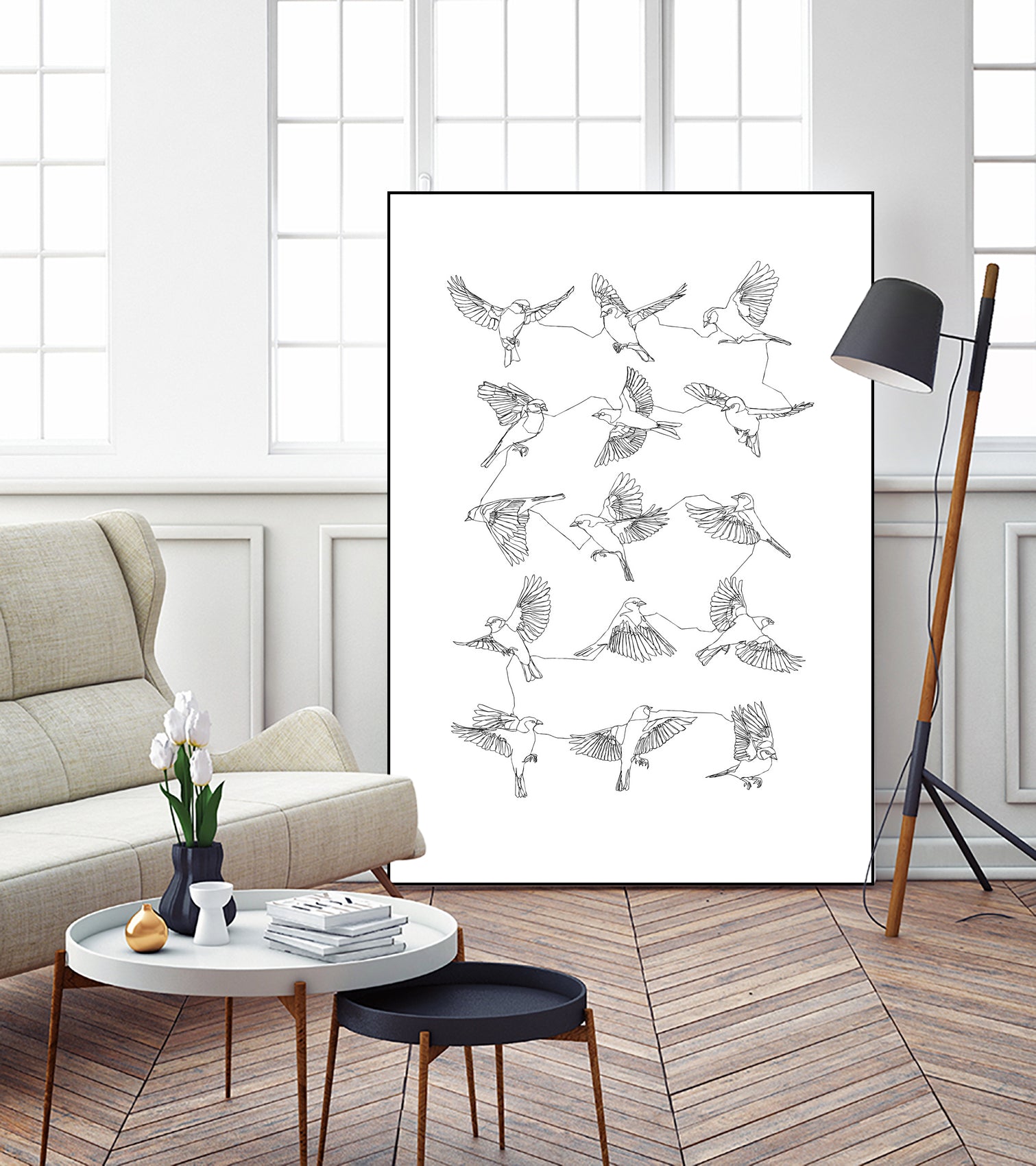 Birds by Edmund Maier on GIANT ART - white digital painting