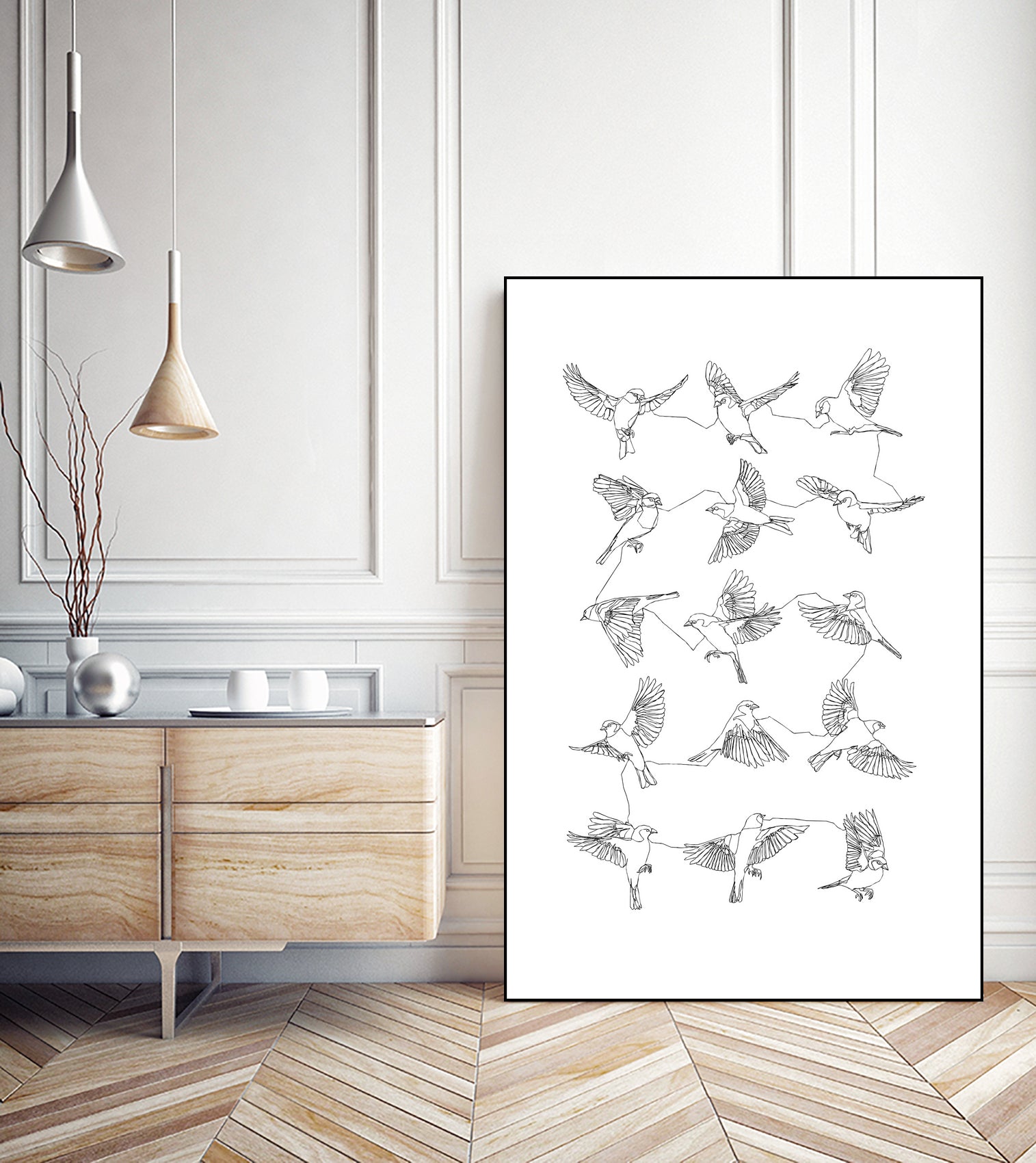 Birds by Edmund Maier on GIANT ART - white digital painting