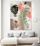 Palm Leaf Summer Glam #1 #tropical #decor #art by Anita & Bella Jantz on GIANT ART - pink digital drawing