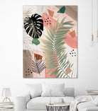 Palm Leaf Summer Glam #1 #tropical #decor #art by Anita & Bella Jantz on GIANT ART - pink digital drawing