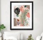 Palm Leaf Summer Glam #1 #tropical #decor #art by Anita & Bella Jantz on GIANT ART - pink digital drawing