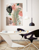 Palm Leaf Summer Glam #1 #tropical #decor #art by Anita & Bella Jantz on GIANT ART - pink digital drawing