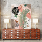 Palm Leaf Summer Glam #1 #tropical #decor #art by Anita & Bella Jantz on GIANT ART - pink digital drawing