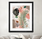 Palm Leaf Summer Glam #1 #tropical #decor #art by Anita & Bella Jantz on GIANT ART - pink digital drawing