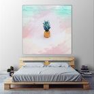 Pineapple on the beach by mmarta bc on GIANT ART - pink digital painting