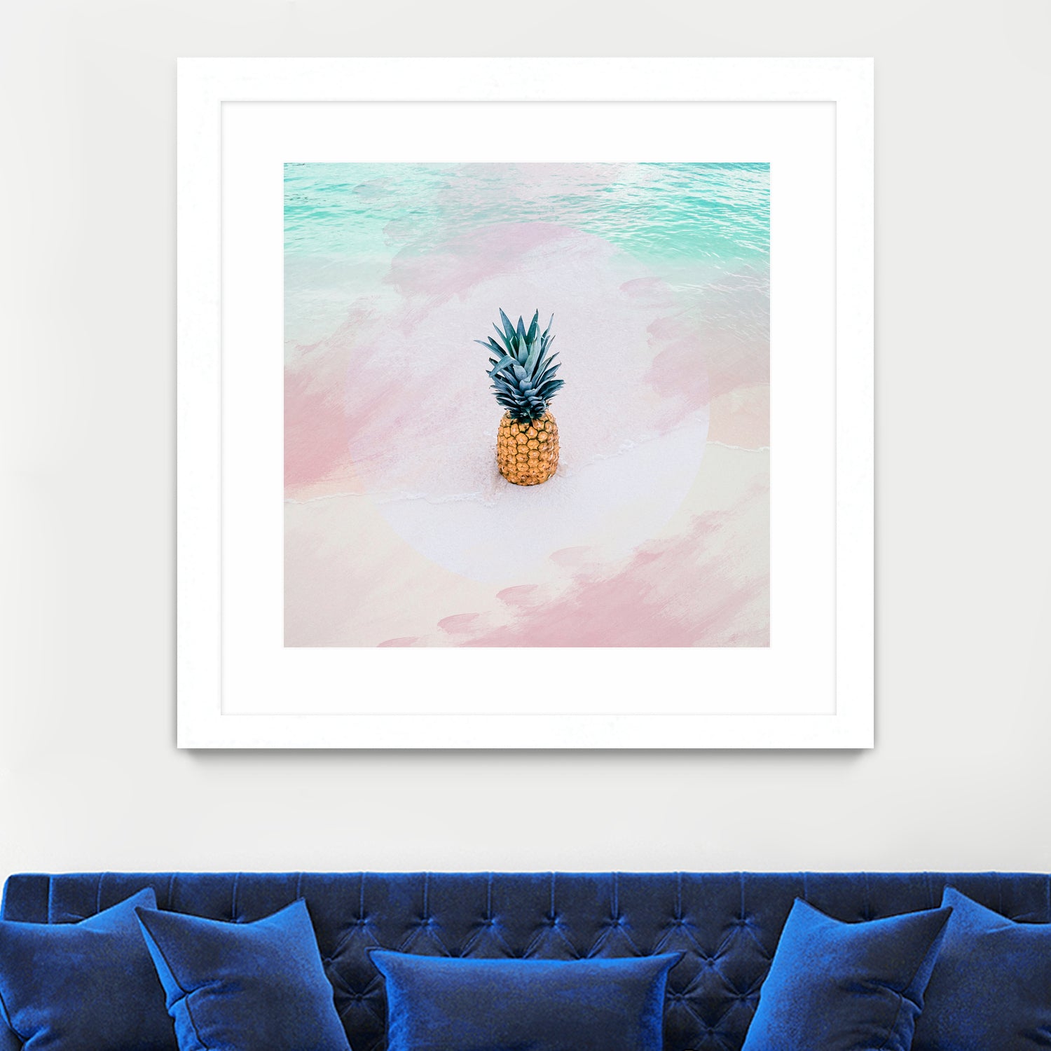 Pineapple on the beach by mmarta bc on GIANT ART - pink digital painting