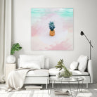 Pineapple on the beach by mmarta bc on GIANT ART - pink digital painting
