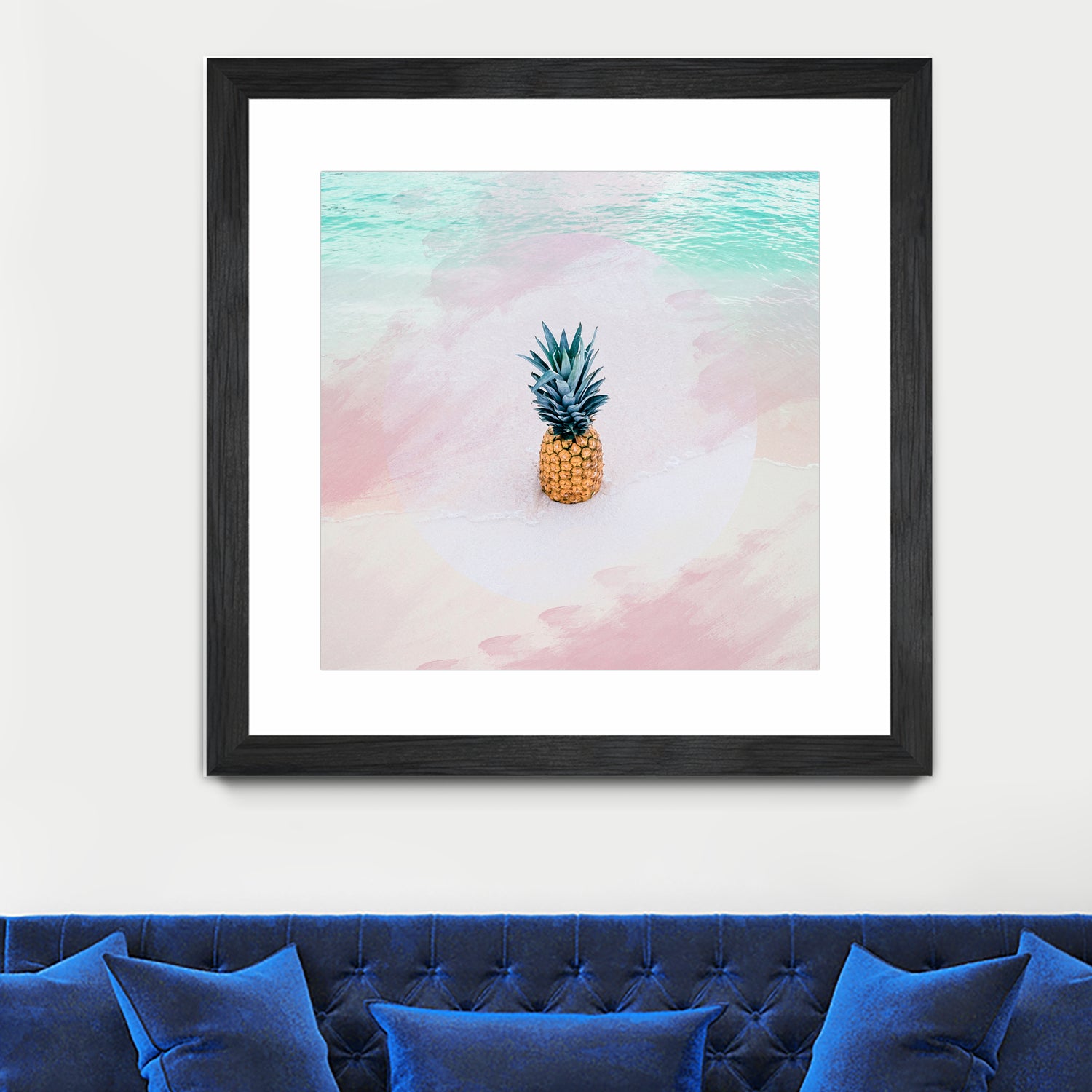 Pineapple on the beach by mmarta bc on GIANT ART - pink digital painting