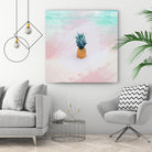 Pineapple on the beach by mmarta bc on GIANT ART - pink digital painting