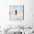 Pineapple on the beach by mmarta bc on GIANT ART - pink digital painting