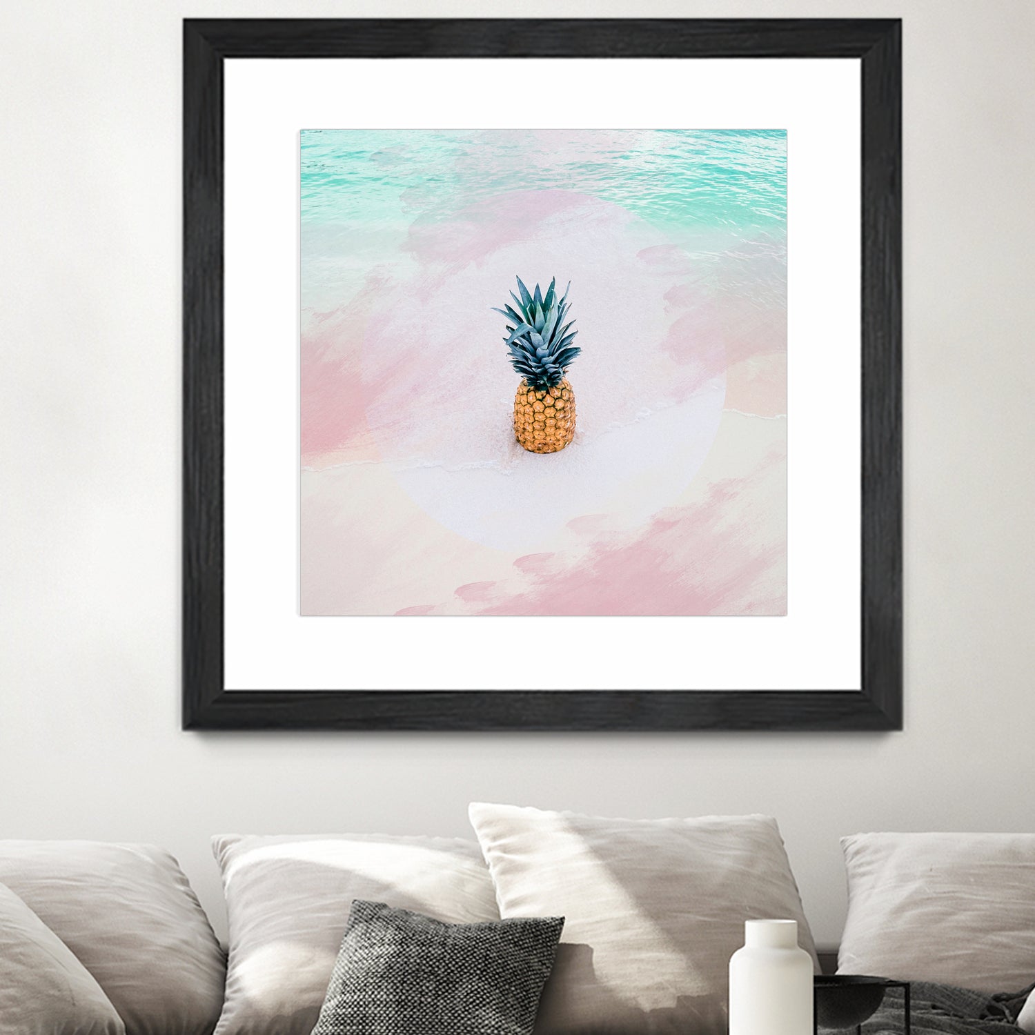 Pineapple on the beach by mmarta bc on GIANT ART - pink digital painting