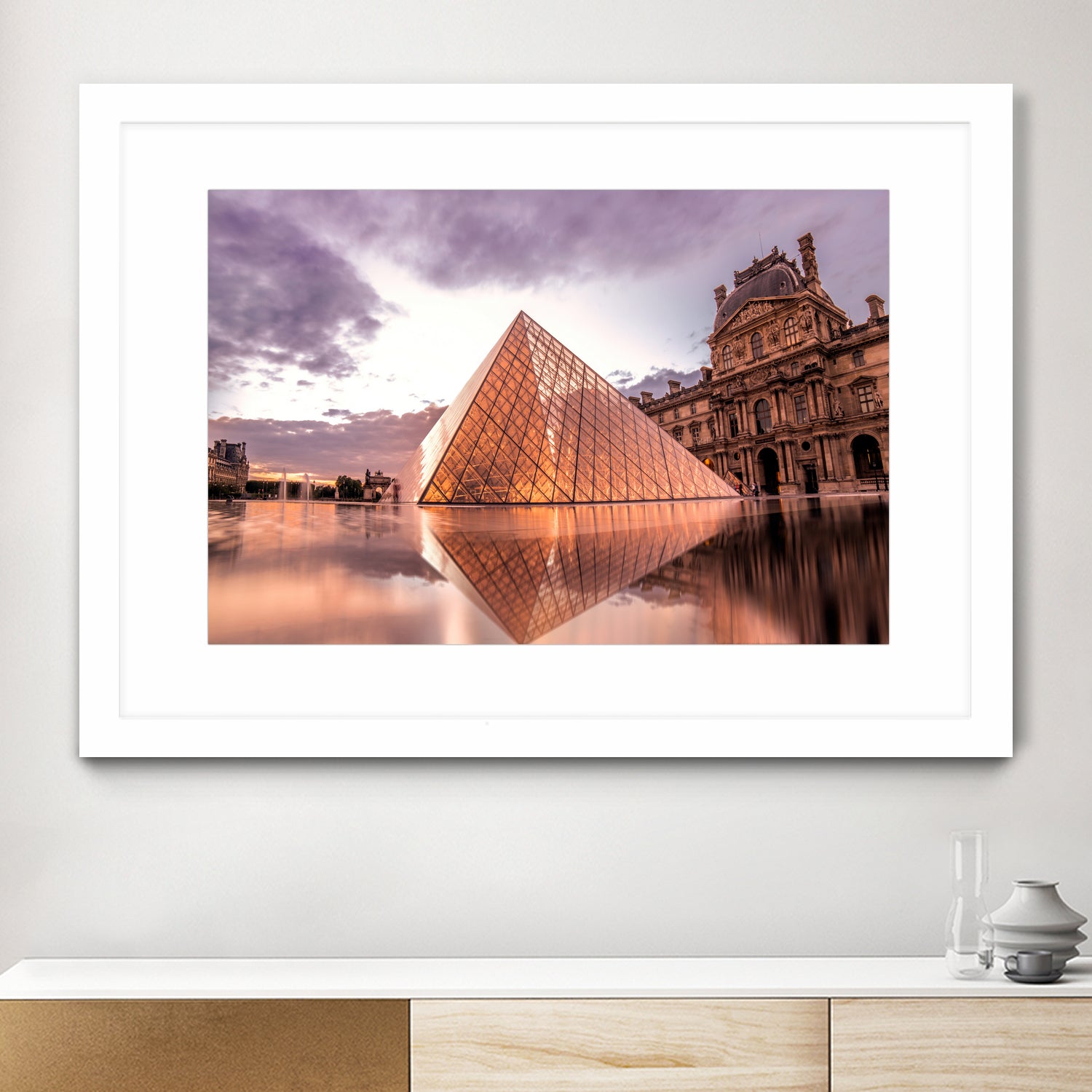 The Louvre by Steven Sandner on GIANT ART - white digital painting