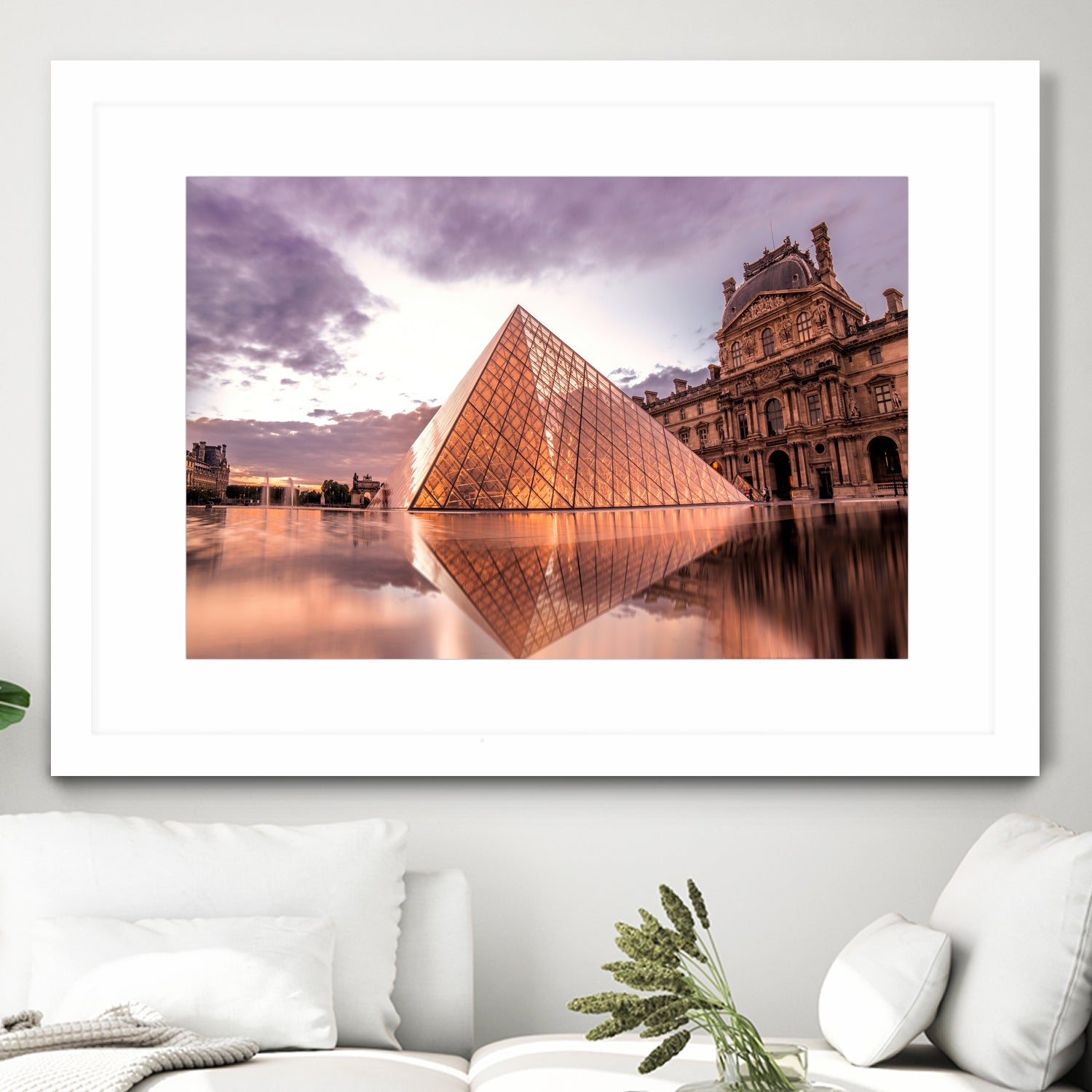 The Louvre by Steven Sandner on GIANT ART - white digital painting