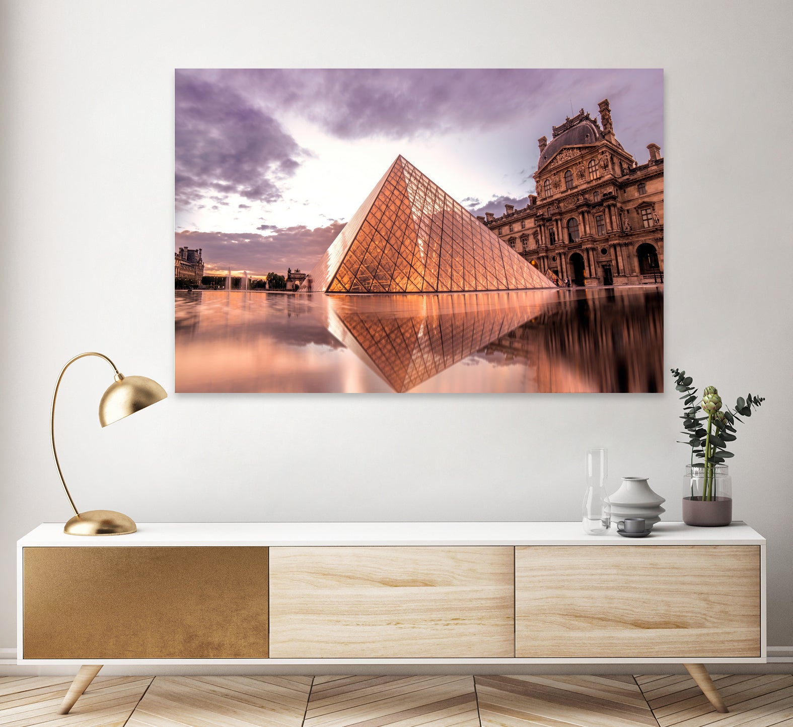 The Louvre by Steven Sandner on GIANT ART - white digital painting