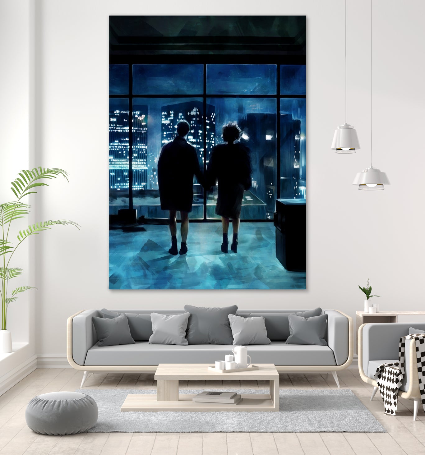 Fight Club by Dmitry Belov on GIANT ART - blue digital painting