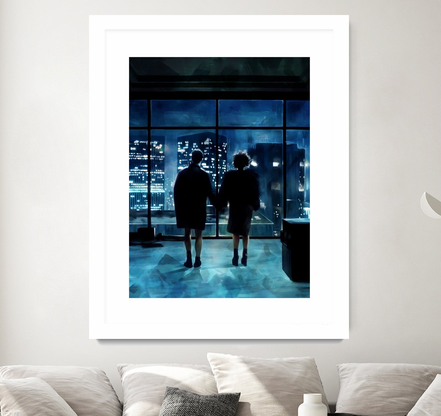 Fight Club by Dmitry Belov on GIANT ART - blue digital painting