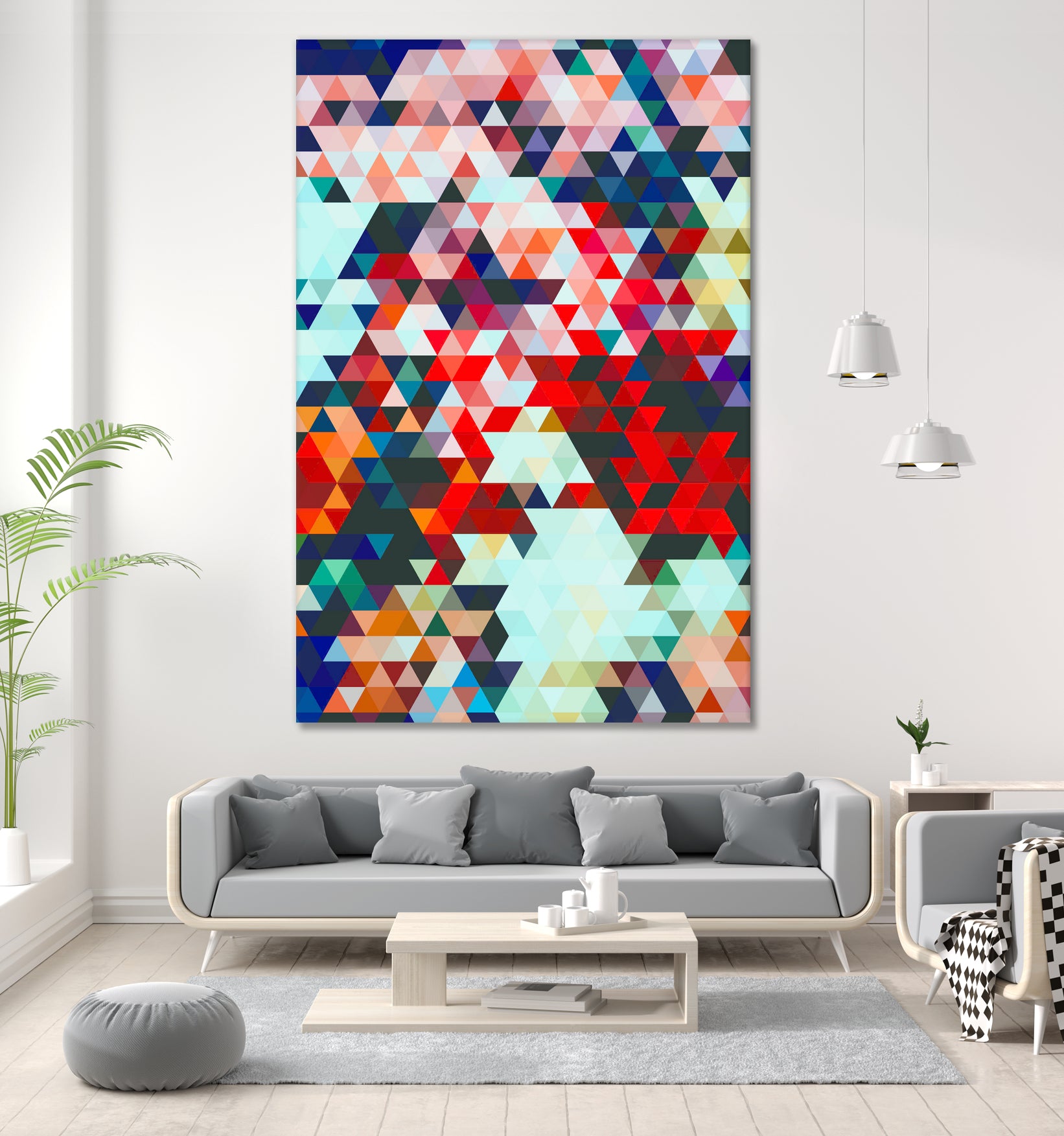 Geometrico by Uma Gokhale on GIANT ART - red digital painting