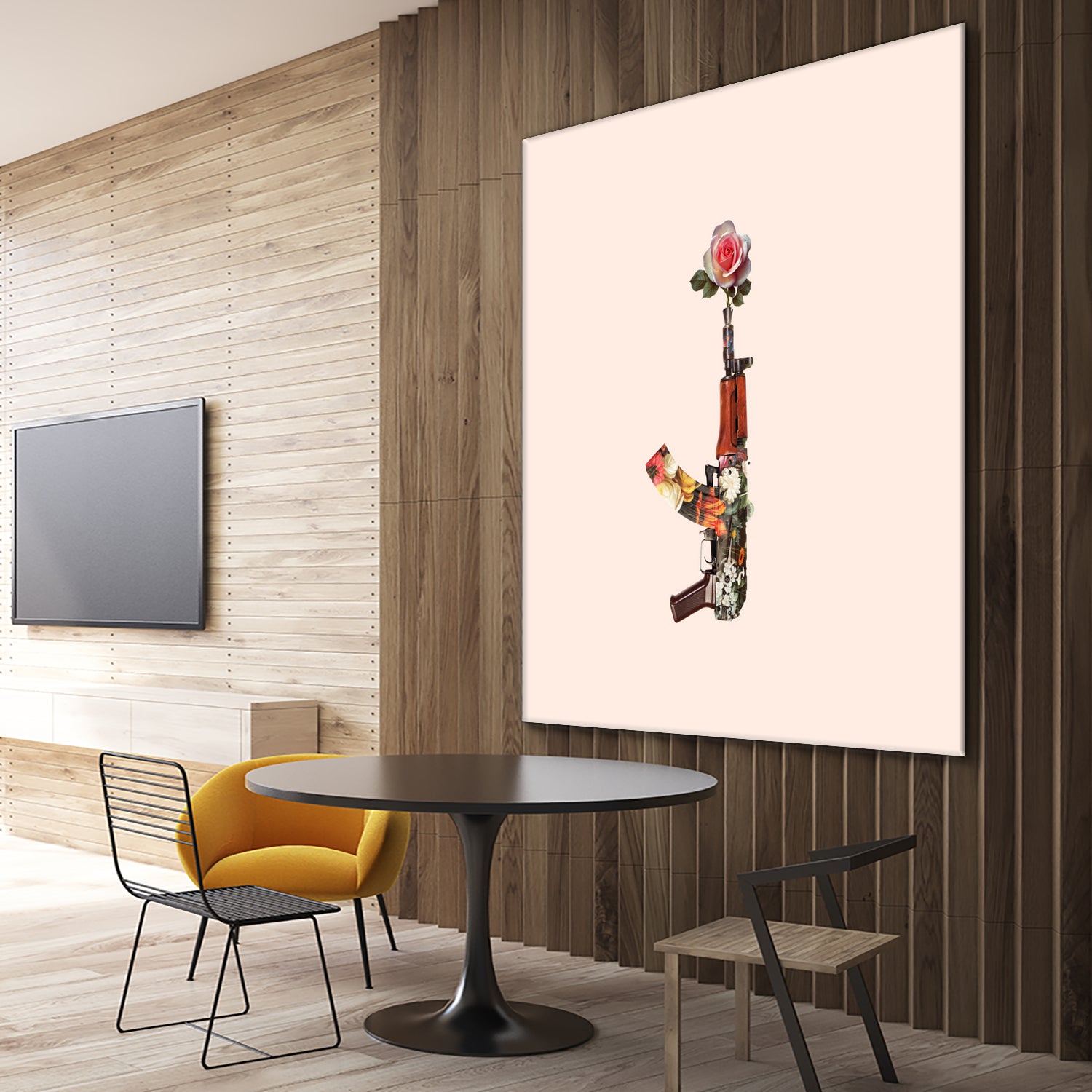 FLOWER GUN by Jonas Loose on GIANT ART - brown photo manipulation