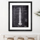 Rocket blueprints by map collection on GIANT ART - black mixed media